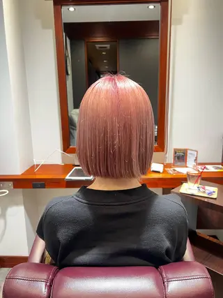 ミディアム カラー れいな🌼 ボブ･艶カラー🌼のヘアスタイル
