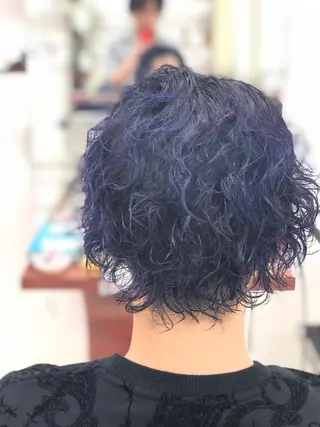 カラー パーマ メンズ 志賀 大倫のヘアスタイル