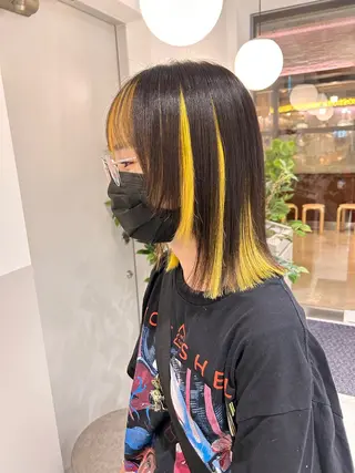 ミディアム カラー 薄田 珠美のヘアスタイル