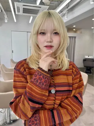 ミディアム 🌼ベージュ/暖色 🌼すずのヘアスタイル