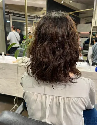 セミロング パーマ 松井美樹/似合わせ ガーリー・韓国のヘアスタイル