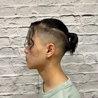 ミディアム パーマ メンズ 無料メンズカット❗️ 岡本晟我のヘアスタイル