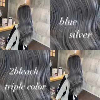 ロング 透明感ハイトーン カラー🦋🌧希咲のヘアスタイル