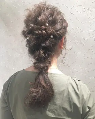 ロング ヘアアレンジ nakahara madokaのヘアスタイル