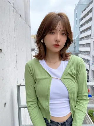 ミディアム カラー 似合わせレイヤー 🇰🇷荒木洋文のヘアスタイル