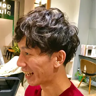 ミディアム パーマ メンズ KEN KENのヘアスタイル