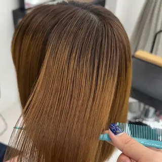 セミロング カラー パーマ ヘアアレンジ メンズ mona/ ストレートスタイル✨のヘアスタイル