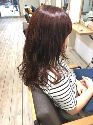 ロング カラー ヘアアレンジ 顔周りカット・相談 レイヤーも◎しずくのヘアスタイル