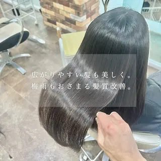 セミロング カラー パーマ 大人女性の縮毛矯正/ 艶髪職人/馬渕樹のヘアスタイル