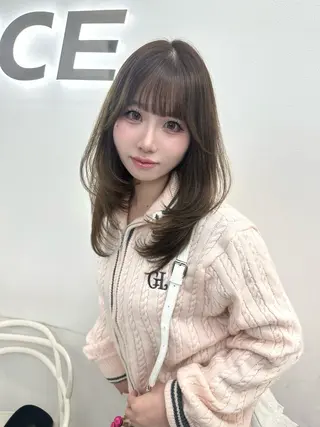セミロング カラー ヘアアレンジ 大人っぽ中韓レディ ヘア🤍MAOのヘアスタイル