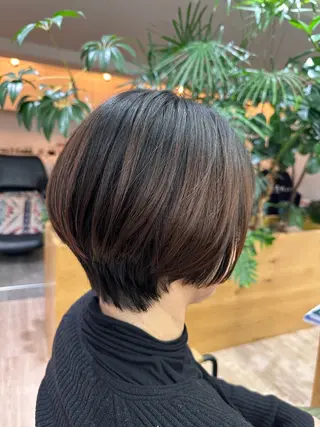 ショート 切りっぱなし/髪質 改善矯正/さやか🫧のヘアスタイル