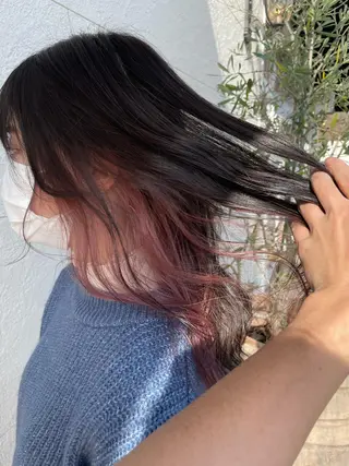 ロング カラー 鵜飼 真伍のヘアスタイル