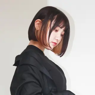 ショート カラー ヘアアレンジ 🖤小顔ボブ/ウルフ レイヤー🖤山本諒のヘアスタイル
