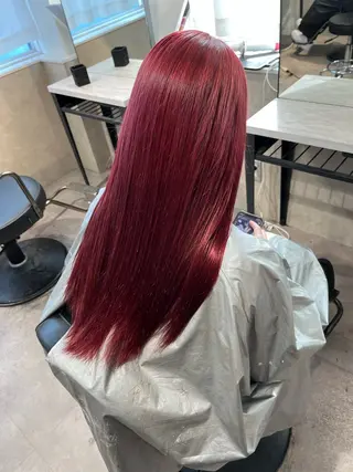 カラー Seleneキズナ ワンカラー/ブリーチのヘアスタイル