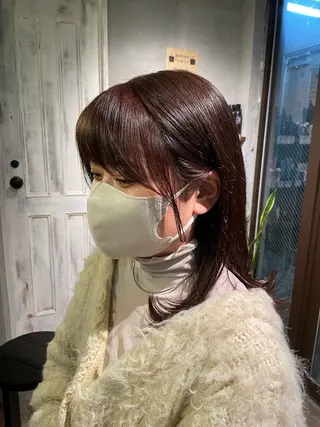 ミディアム 中村 彩乃のヘアスタイル