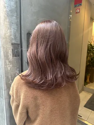 ミディアム 金ウンス 髪質改善カラーのヘアスタイル