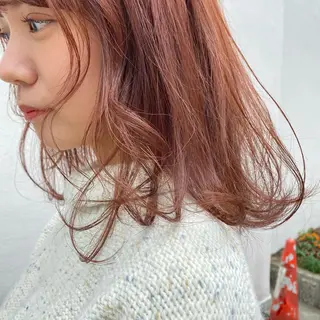 ミディアム カラー ゆう🫧 透明感/ハイトーンのヘアスタイル