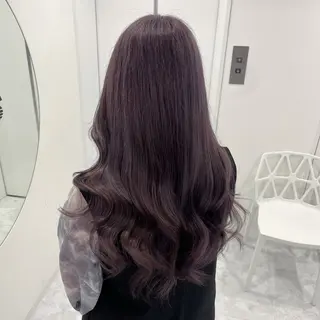 セミロング カラー 🩵色落ち可愛い 寒色カラー🩵のヘアスタイル