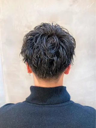ショート パーマ メンズ 波巻きスパイラルパー マ/シャドウパーマ駿のヘアスタイル