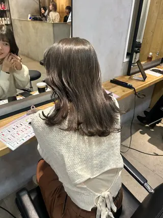 ミディアム カラー じゅわっと暖色カラー 🍊Moemiのヘアスタイル