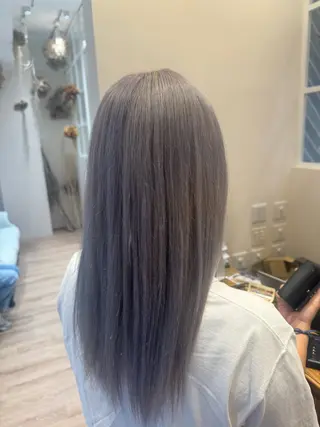 セミロング カラー 河添 麗菜のヘアスタイル