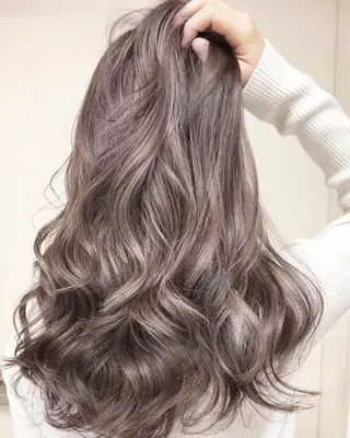 セミロング カラー ヘアアレンジ 韓国風×透明感カラー 髪質改善オタベシンヤのヘアスタイル