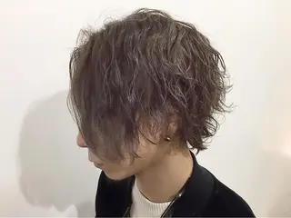 ミディアム カラー パーマ メンズ イメチェン☆丁寧接客 田中 優貴のヘアスタイル
