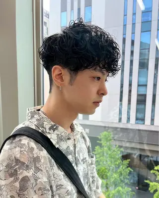 ショート パーマ 博多メンズサロン 田中のヘアスタイル