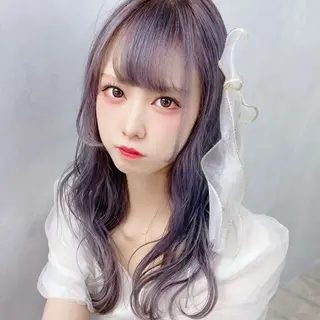 ロング カラー 🧸ブリーチ特化/前 髪/しょうじりか🎀のヘアスタイル