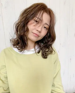 ミディアム カラー ヘアアレンジ Sakairi Yunaのヘアスタイル