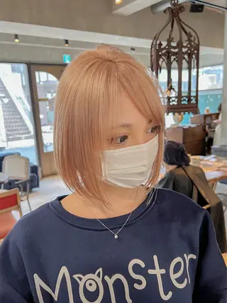 セミロング カラー 海外デザイン🇺🇸 石渡諒太のヘアスタイル