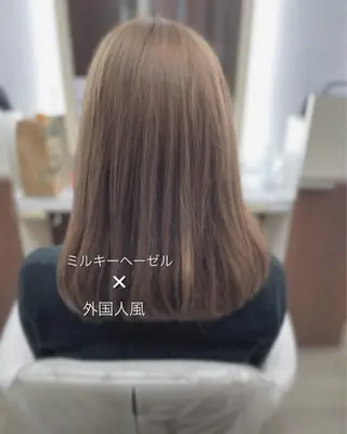 ミディアム カラー いけがみ ゆかなのヘアスタイル