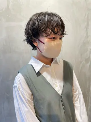 ショート パーマ ヤマモト マイのヘアスタイル