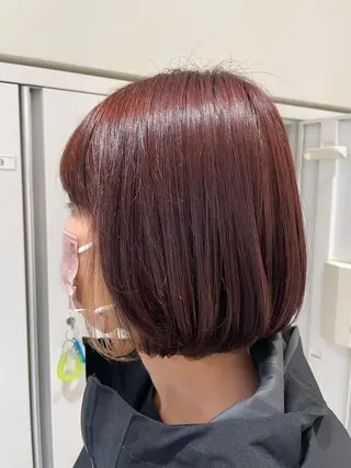 カラー 赤み消し艶カラー・ 透明感カラー×美髪のヘアスタイル