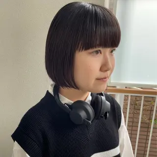 ミディアム 暖色・前髪カット 🎗️佐藤ゆみこのヘアスタイル