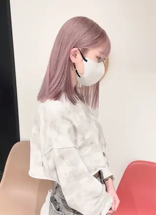 ミディアム カラー 💚ブリーチカラー 指名🥇💚ユウスケのヘアスタイル