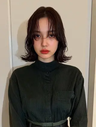 パーマ RIN パーマ/暖色カラーのヘアスタイル