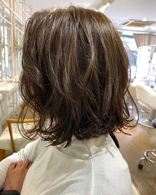 ショート カラー パーマ 奥秋 理紗　sai xのヘアスタイル