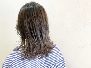 ミディアム カラー 清光 泰之のヘアスタイル