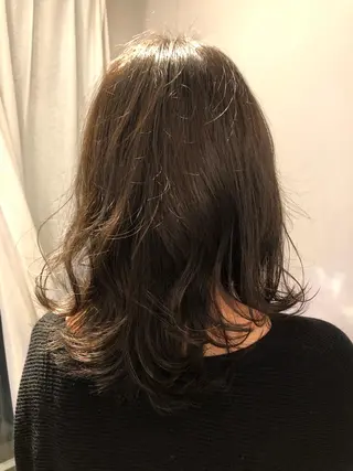 セミロング カラー レイヤーカット✂️ 横浜No1♡下鳥翔子のヘアスタイル