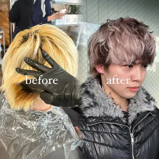 ショート カラー 💫miyu💫デザ インカラー/アレンジのヘアスタイル