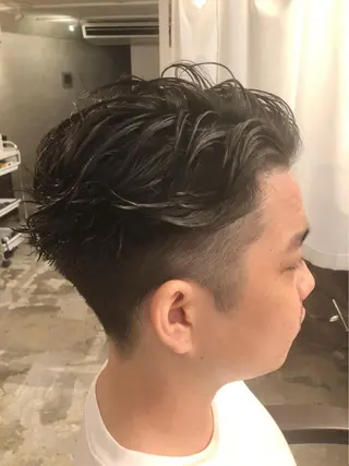 パーマ メンズ 透明感カラー/ ブリーチ無し/RYOのヘアスタイル
