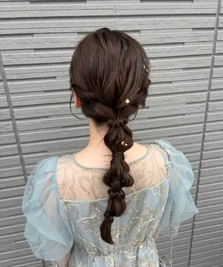 ロング ヘアアレンジ Wカラーヘアアレンジ さあやのヘアスタイル