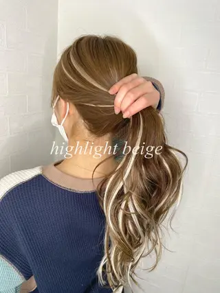 ロング カラー ブリーチカラー特化 U-topia小島のヘアスタイル