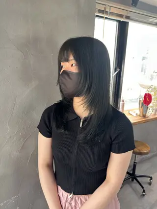 ロング カラー ウルフ レイヤー パーマ🪐MANAのヘアスタイル