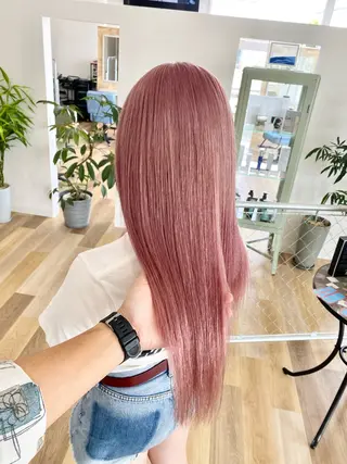 ロング ケアブリーチ 黒瀬有汰のヘアスタイル