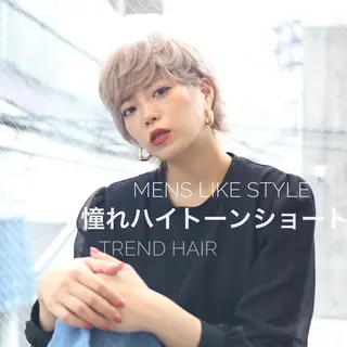 ショート カラー パーマ ヘアアレンジ メンズ Zina渋谷エリア マネージャShionのヘアスタイル