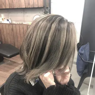 ミディアム カラー パーマ ヘアアレンジ メンズ キッズ ネイル マツエク・マツパ 艶髪育成サロン 京橋　shinのヘアスタイル