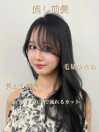 ロング カラー 顔まわりの神様✨ 透明感カラー藤嶋秀幸のヘアスタイル
