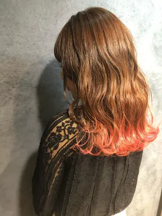 ロング カラー パーマ ヘアアレンジ メンズ キッズ ネイル マツエク・マツパ 透明感カラー🤎 ゆりのヘアスタイル